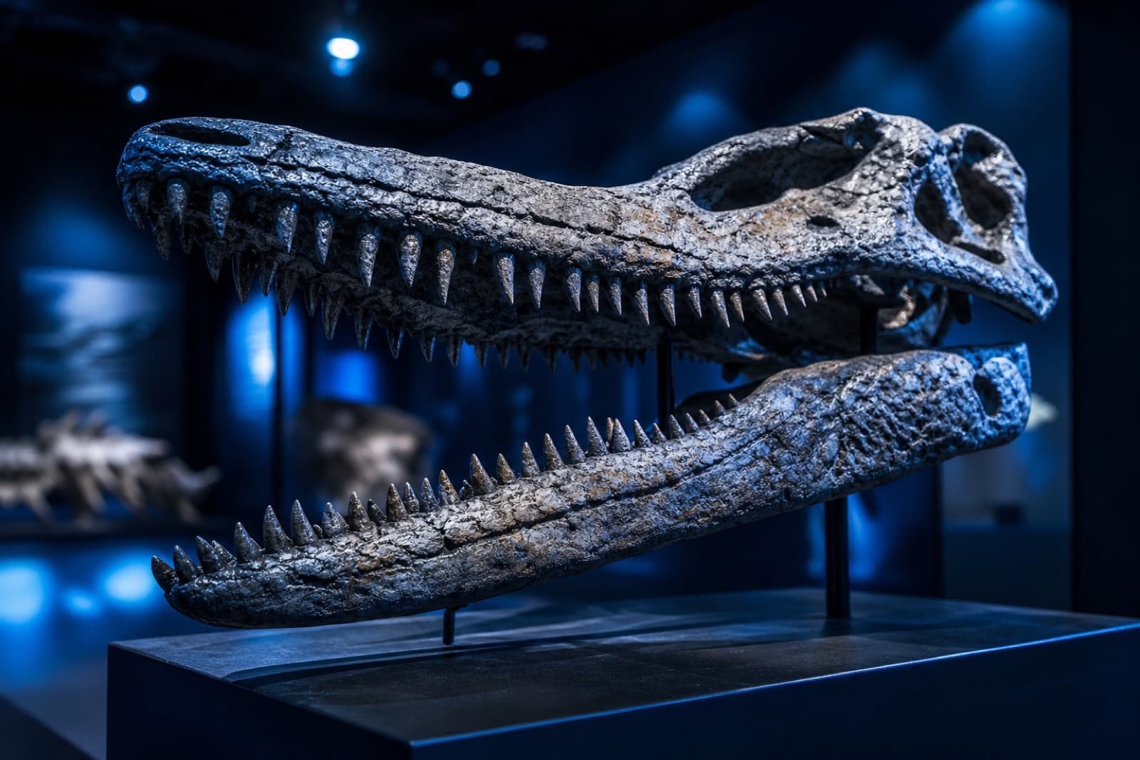 Sample photo — mosasaur jaw section